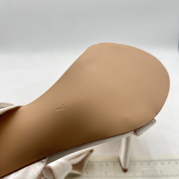 Milooey shoes White Open Toe Strappy Lace Up Block High Heels Ankle Strap Sandal - Picture 6 of 8